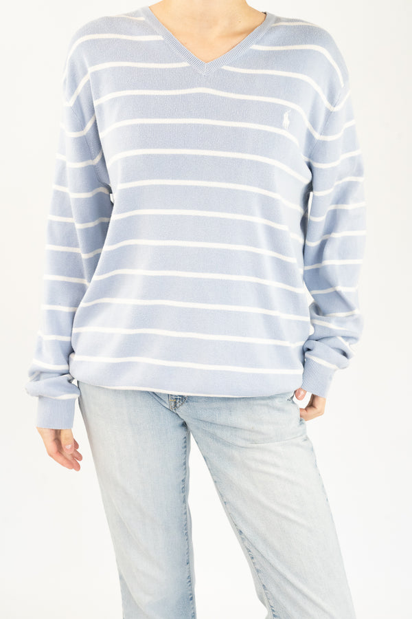 Light Blue striped Sweater