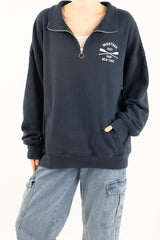 Navy Quarter Zip Sweatshirt