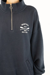 Navy Quarter Zip Sweatshirt