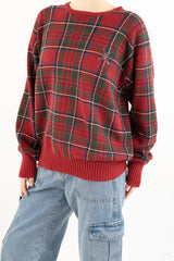 Red Checked Sweater