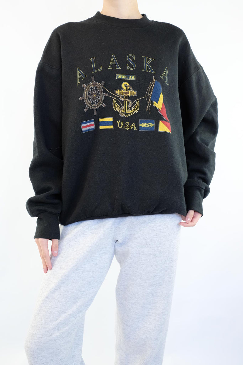 Navy Alaska Sweatshirt – Vintage Fabrik