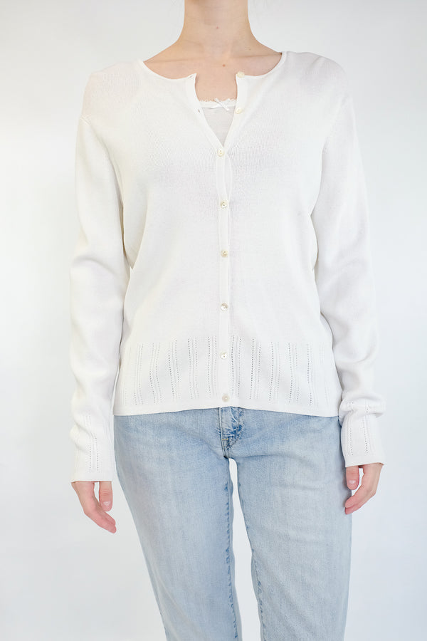White Button-up Cardigan