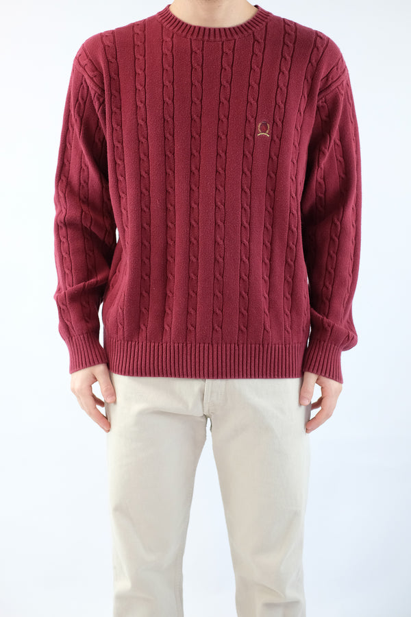 Burgundy Cable Sweater