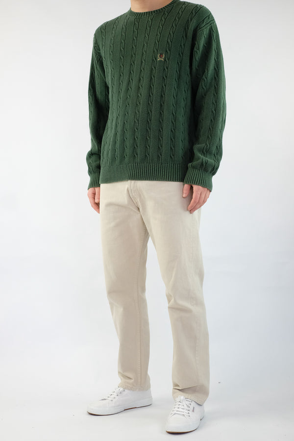 Green Cable Sweater