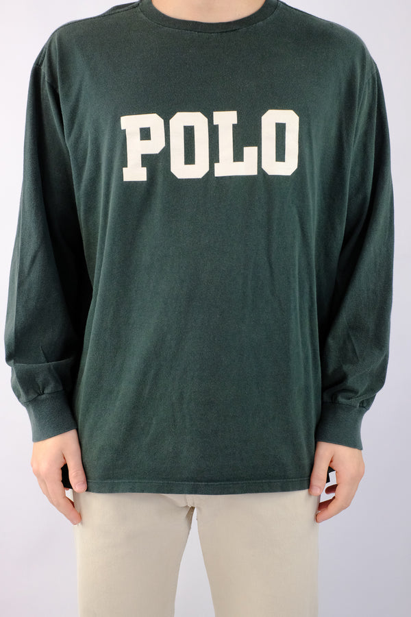 Green Long Sleeved Polo