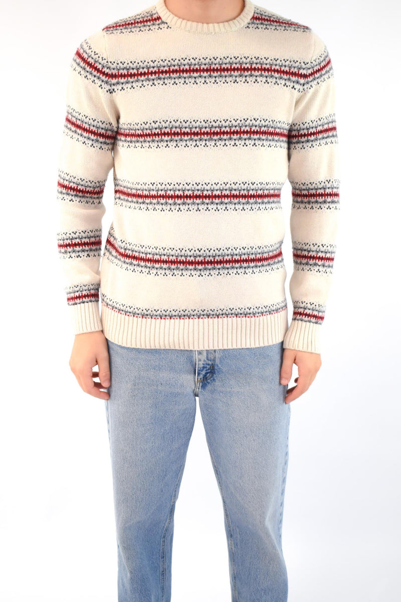 White Striped Sweater