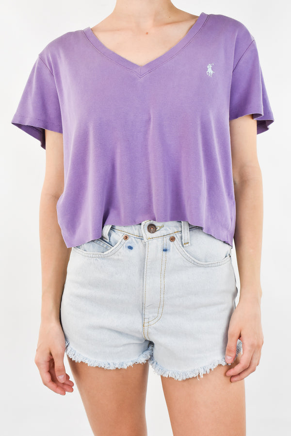 Purple Cropped T-Shirt
