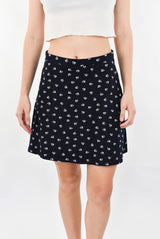 Black Flower Skirt