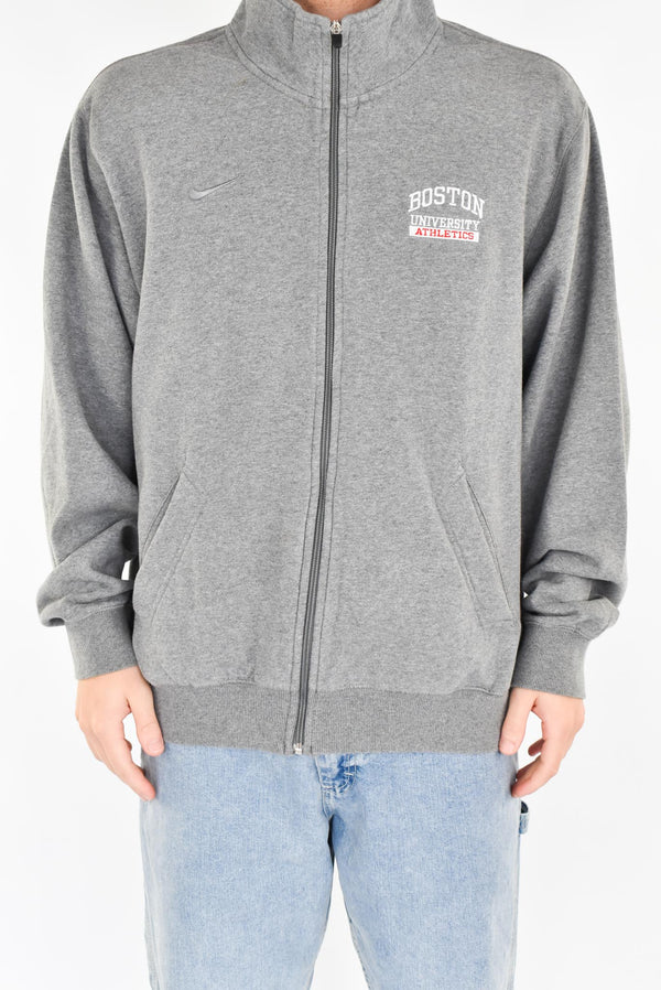 Grey Boston Zip Sweatshirt