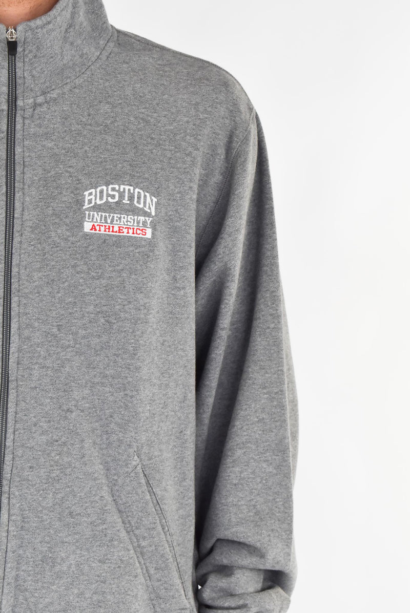 Grey Boston Zip Sweatshirt