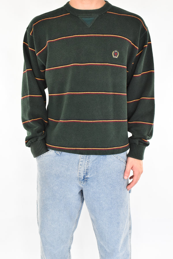 Striped Forest Green Sweater