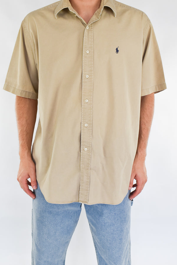 Beige Short-sleeved Shirt