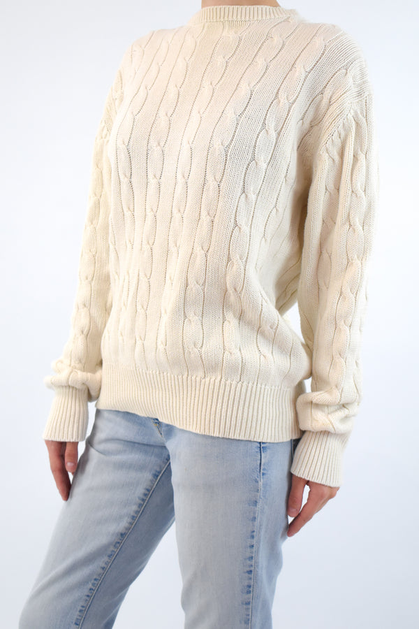 Cream Cable Sweater