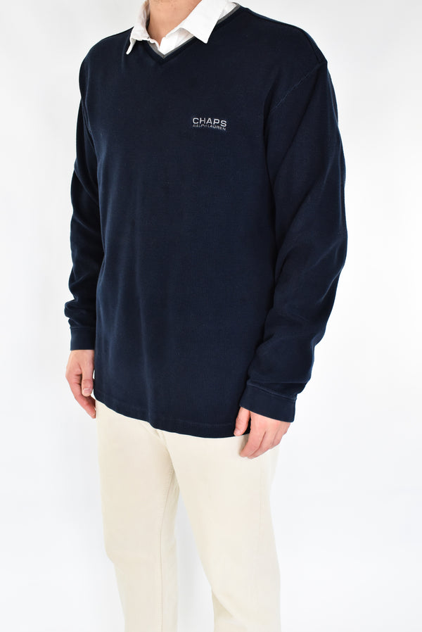 Navy Knitted Sweatshirt
