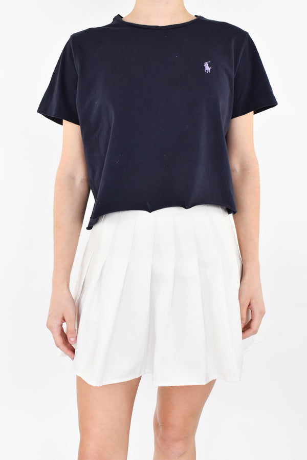 Navy Cropped T-Shirt