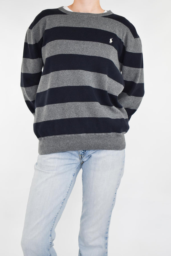 Dark Grey Striped Sweater