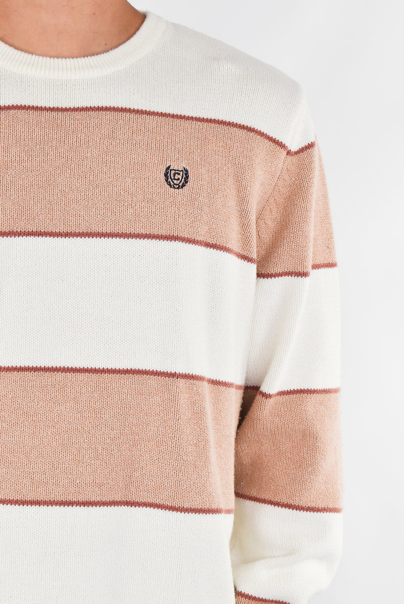 Cream Striped Sweater