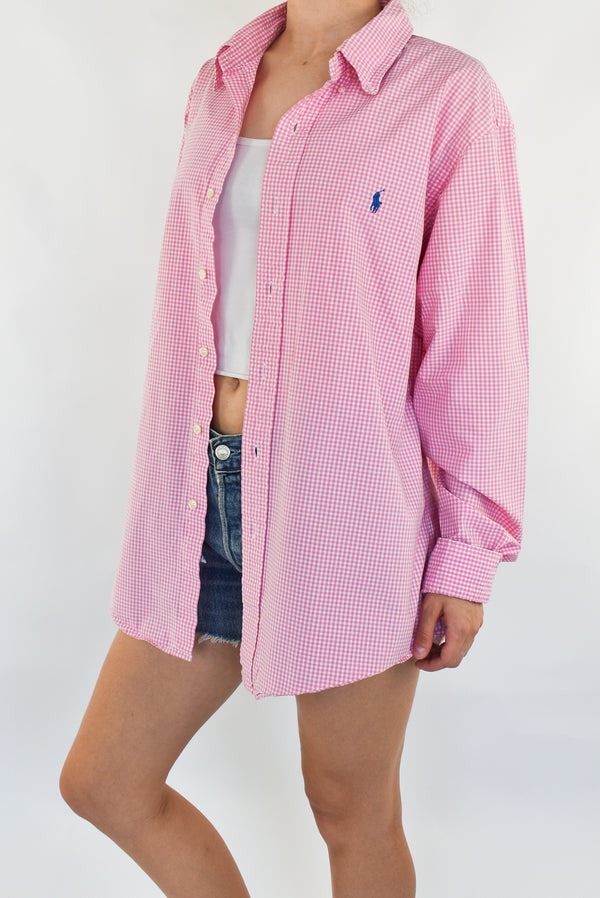 Pink Plaid Shirt
