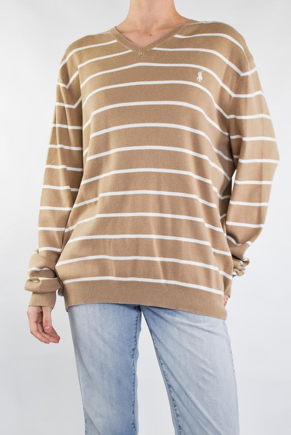 Striped V-Neck Sweater