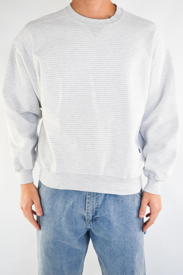 Grey Striped Sweatshirt