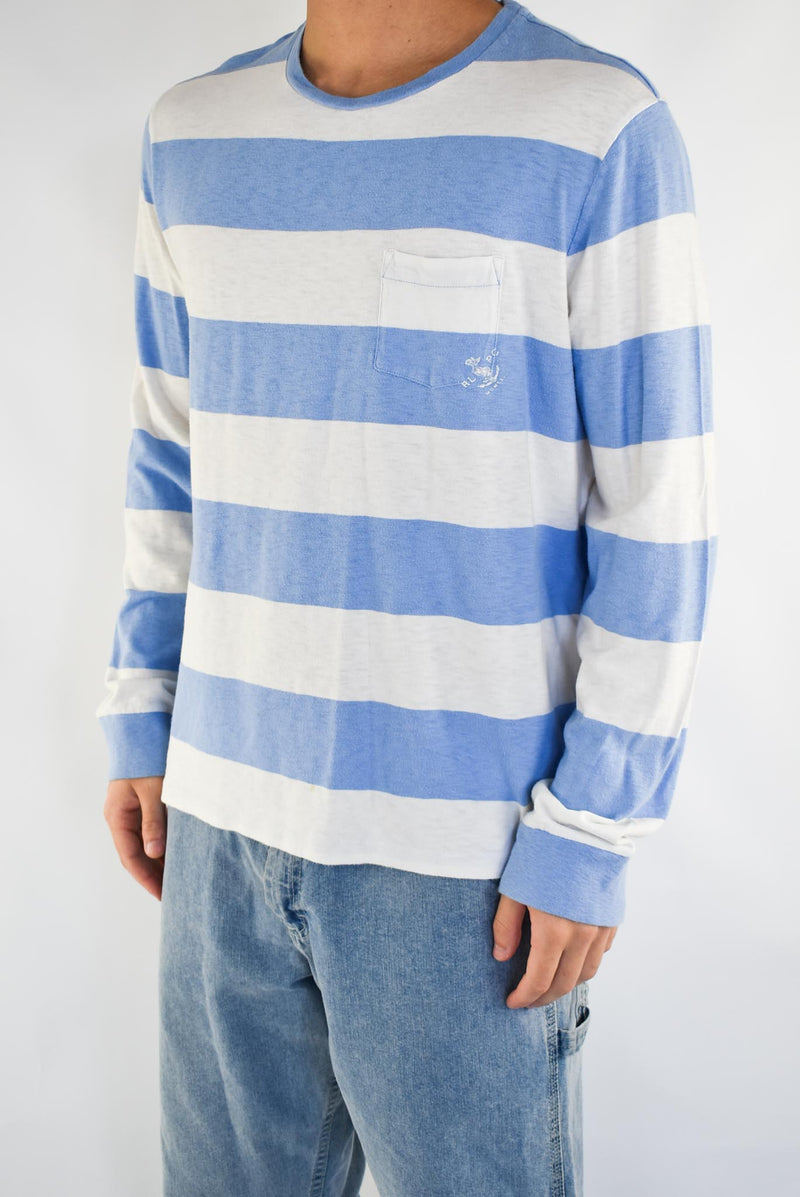 Blue Striped Long Sleeve T-shirt