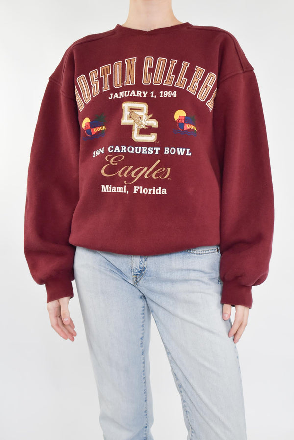 Burgundy Boston College Sweatshirt