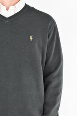 Black V-Neck Sweatshirt