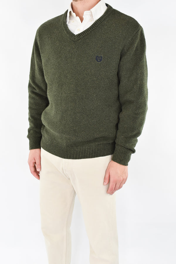Olive V-Neck Sweater