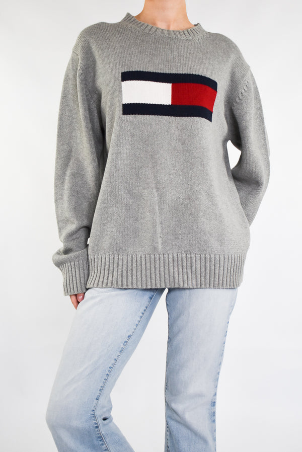 Grey Round Neck Sweater