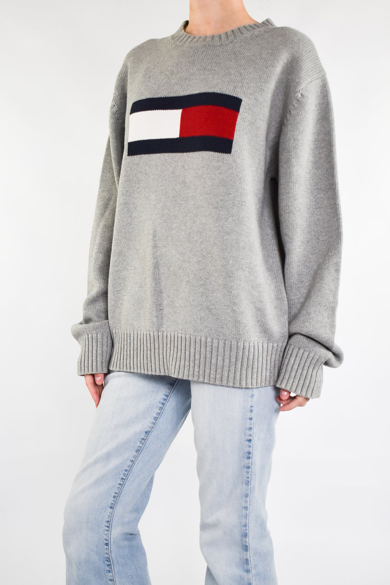Grey Round Neck Sweater