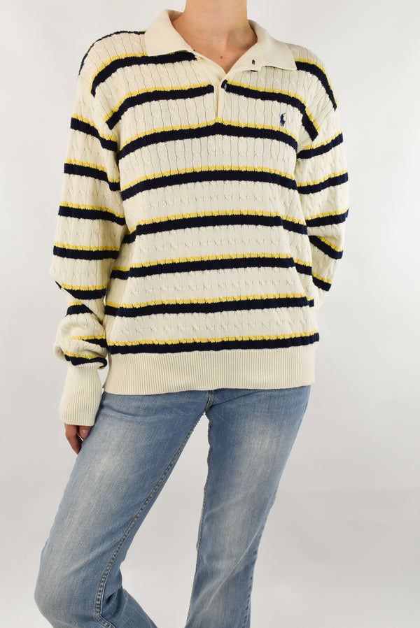 Striped Sweater Polo
