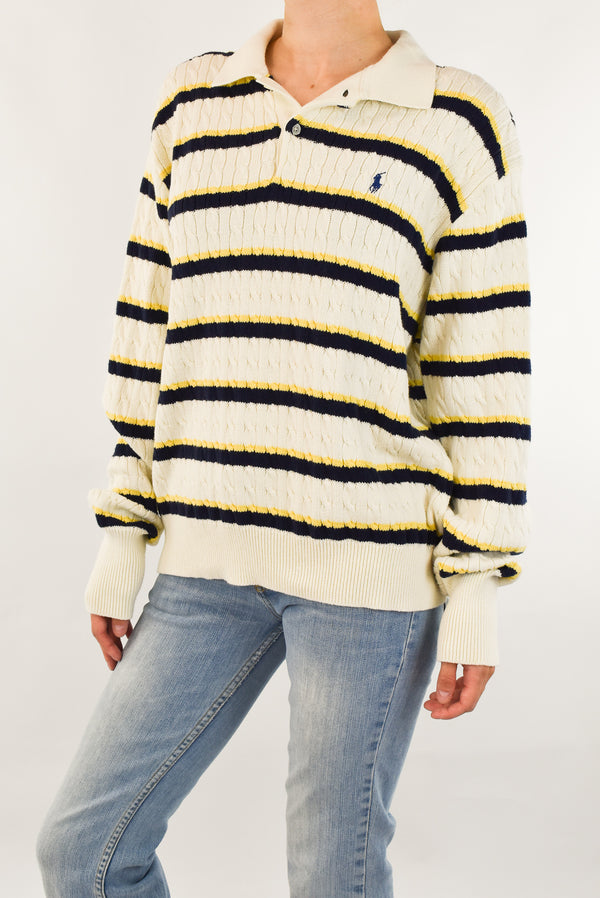 Striped Sweater Polo