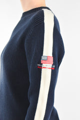 Navy Ribbed Sweater
