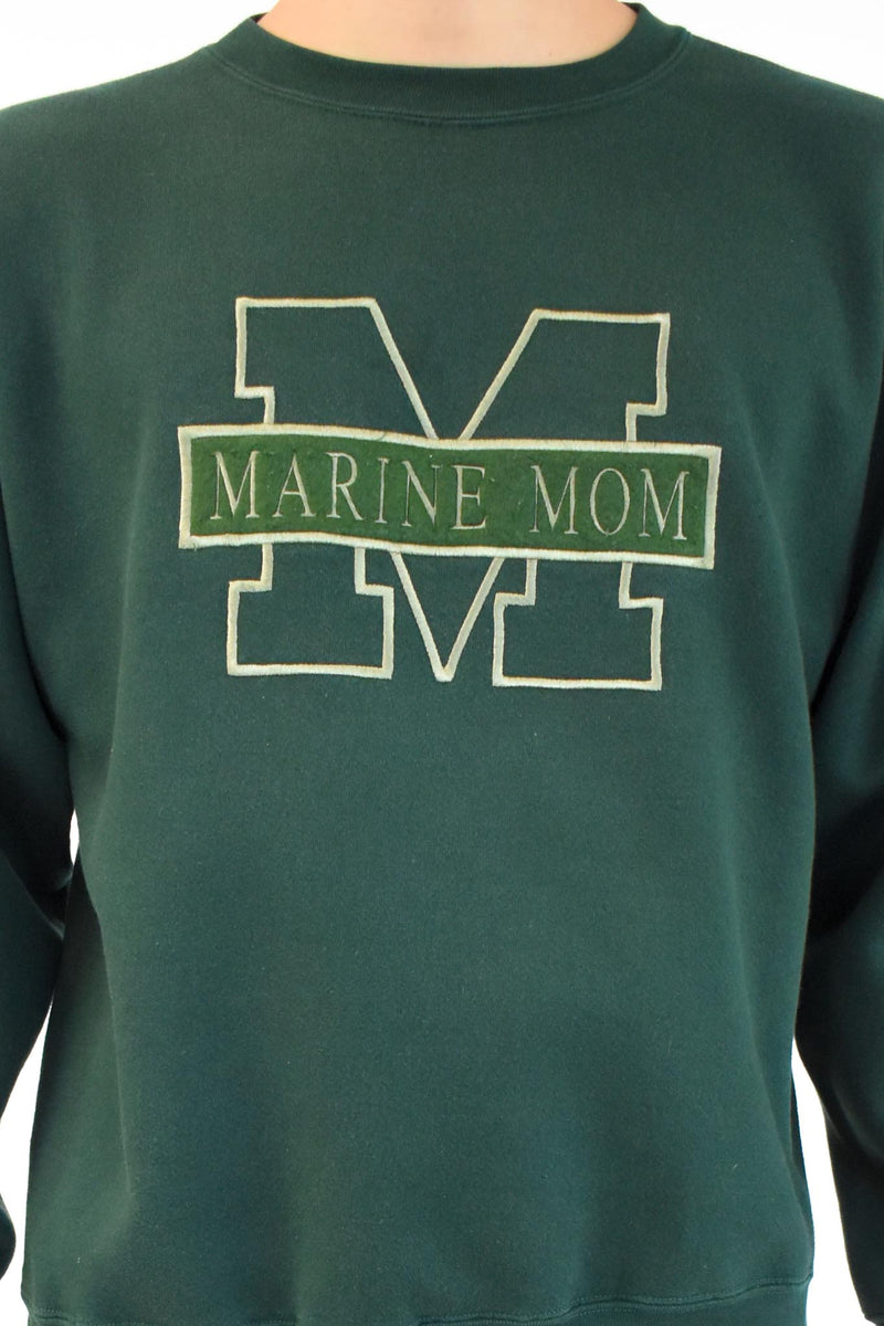 Green Marine Mom Sweatshirt