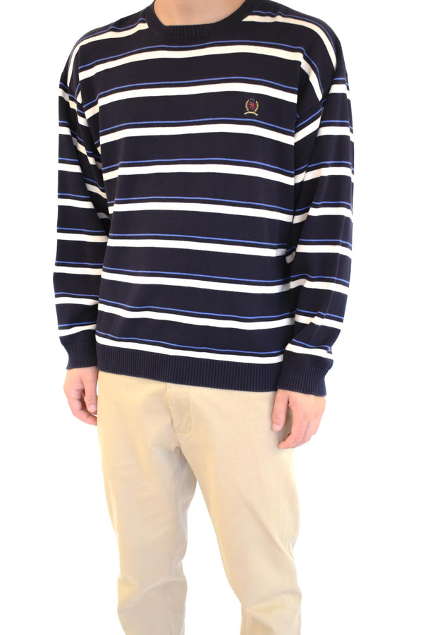 Striped Navy Knitted Sweater