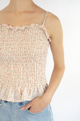 Flower Ribbed Top