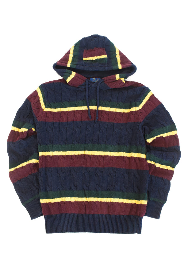 Striped Knitted Hoodie