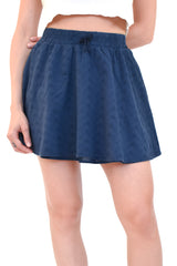 Navy Flower Skirt