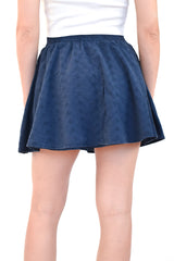 Navy Flower Skirt