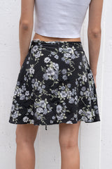Black Flower Skirt