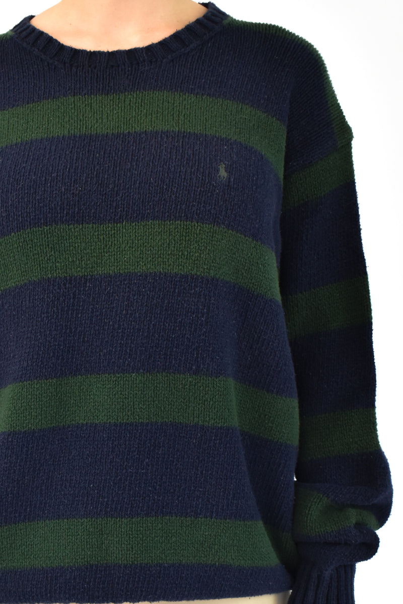 Navy Striped Sweater