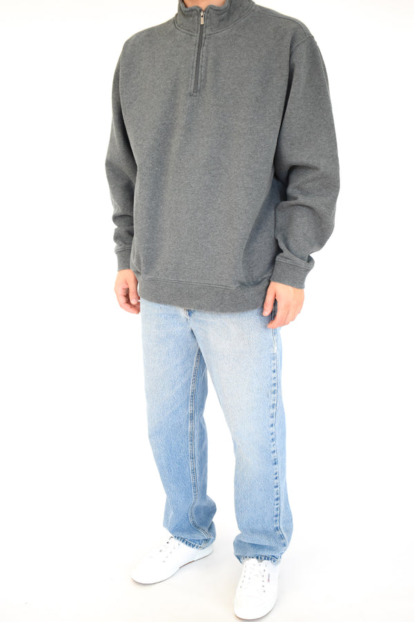 Grey Quarter Zip Sweatshirt