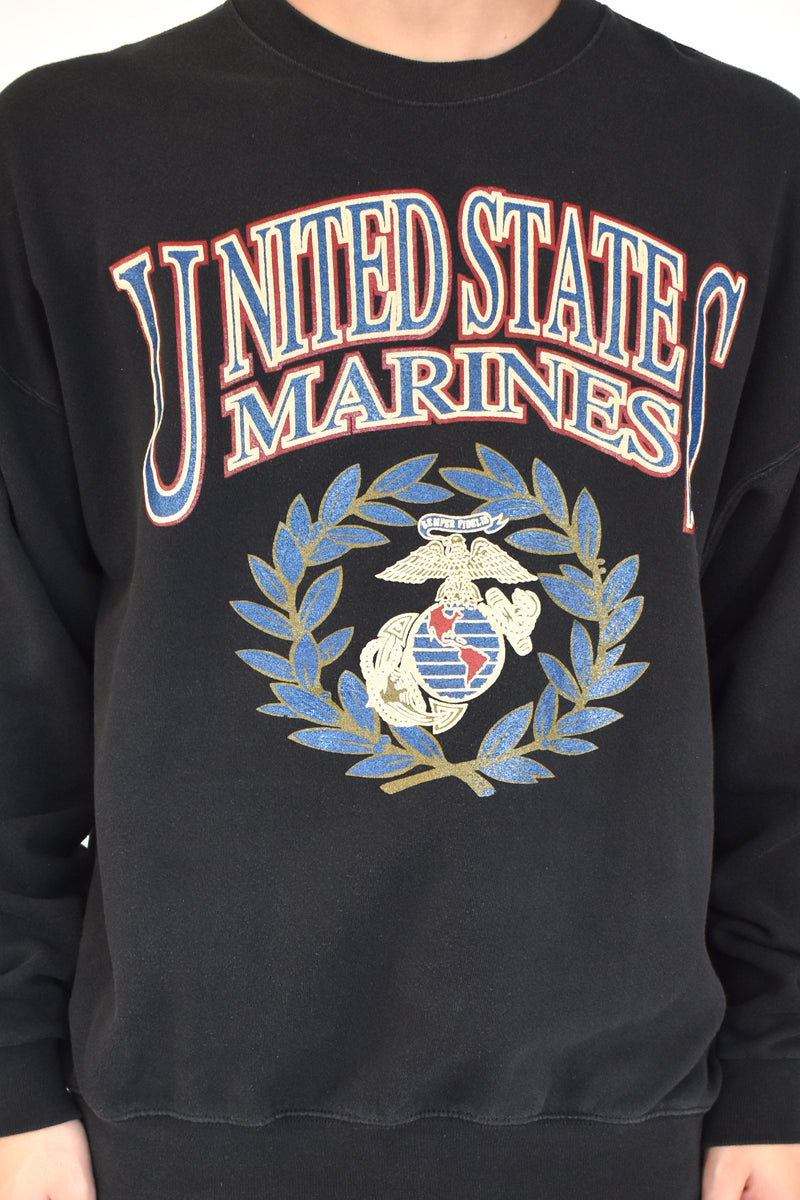 United States Marines Black Sweatshirt