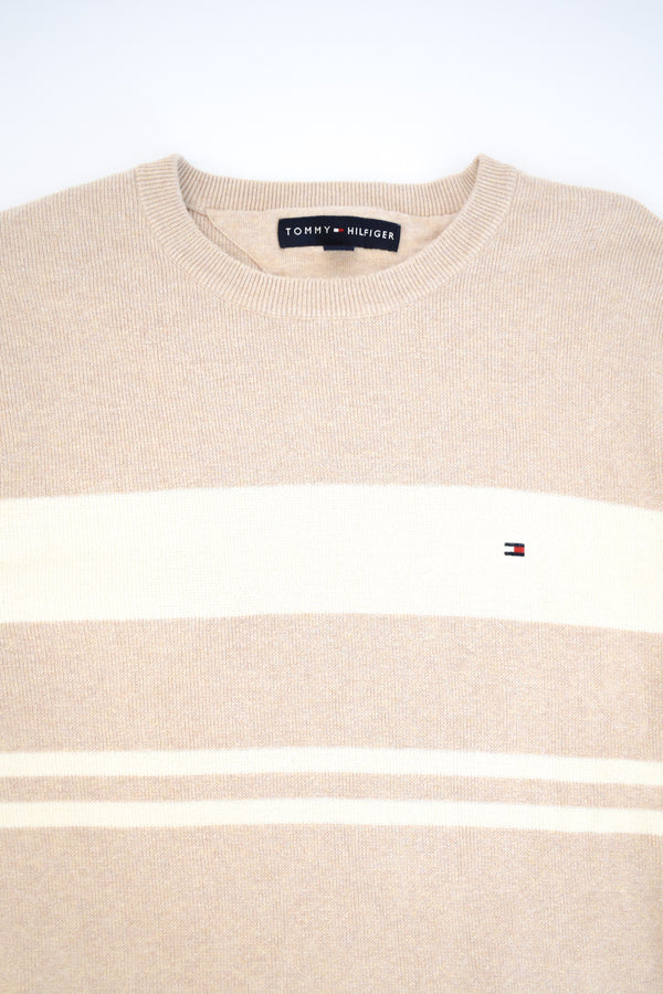 Beige Striped Sweater