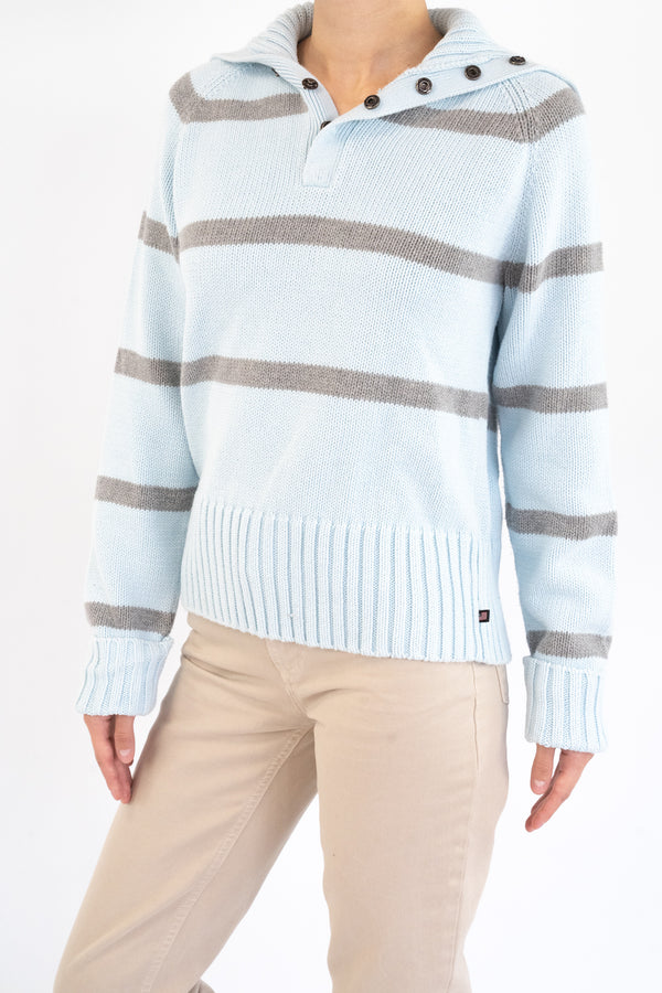 Blue Button Sweater