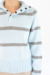 Blue Button Sweater