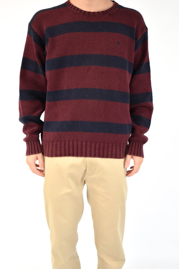 Burgundy Striped Sweater