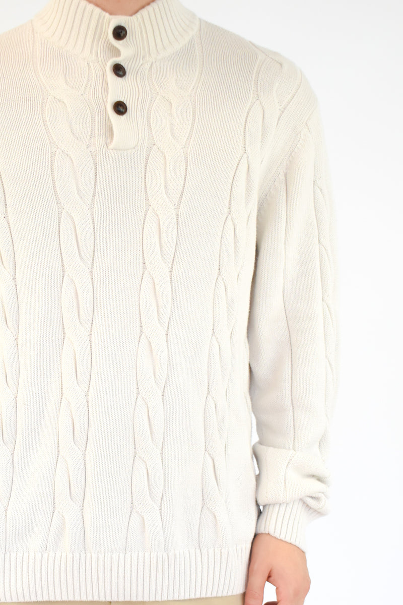 White Button Sweater