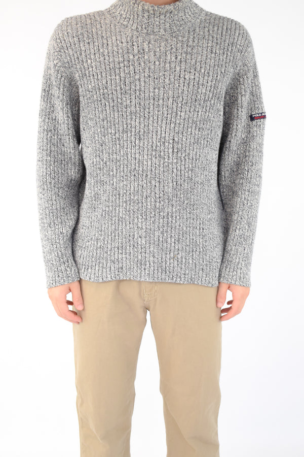 Grey Cable Sweater