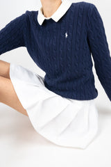 Round Neck Cable Sweaters